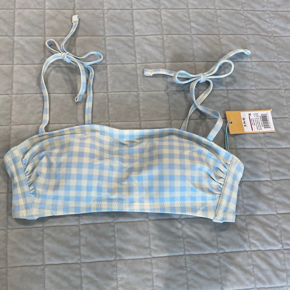 Kona Sol Gingham Bikini Top *NEW WITH TAGS*